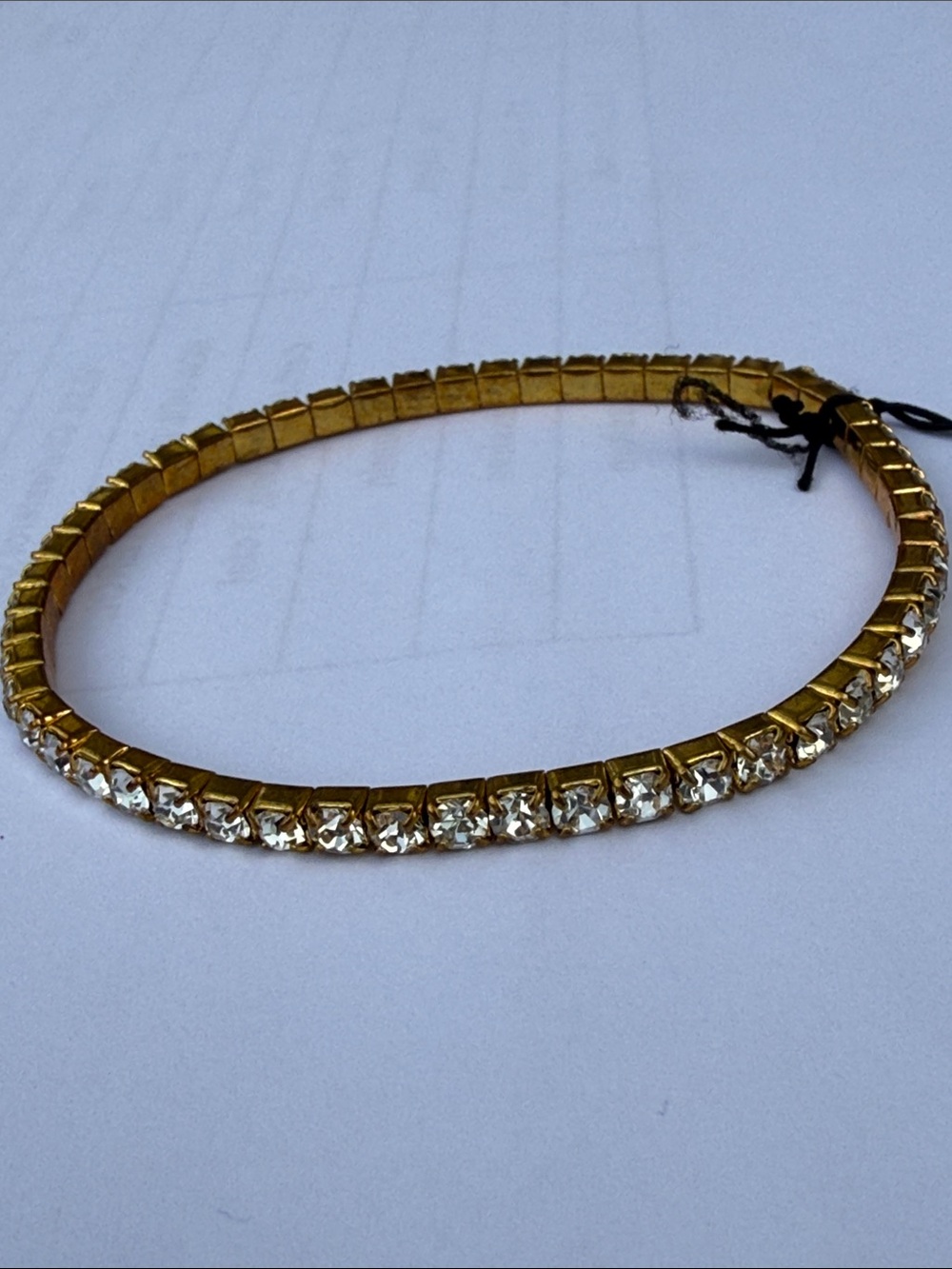 Anthropologie-IGou Sales Gold Toned Bezel Crystal Tennis Bracelet!!🔥🔥🔥